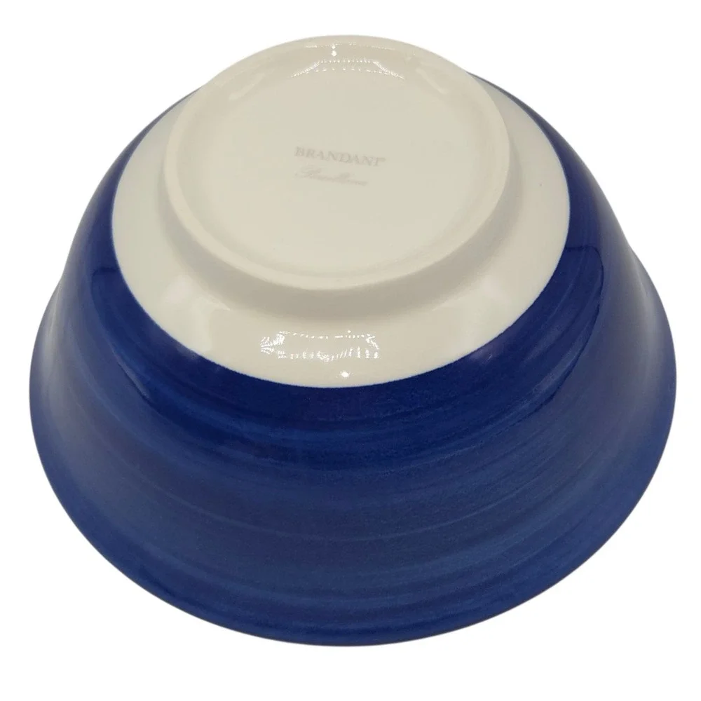Brandani Italy 8pc Ramen Noodle Soup Bowl Set of 2 Blue Porcelain w/ Chopsticks